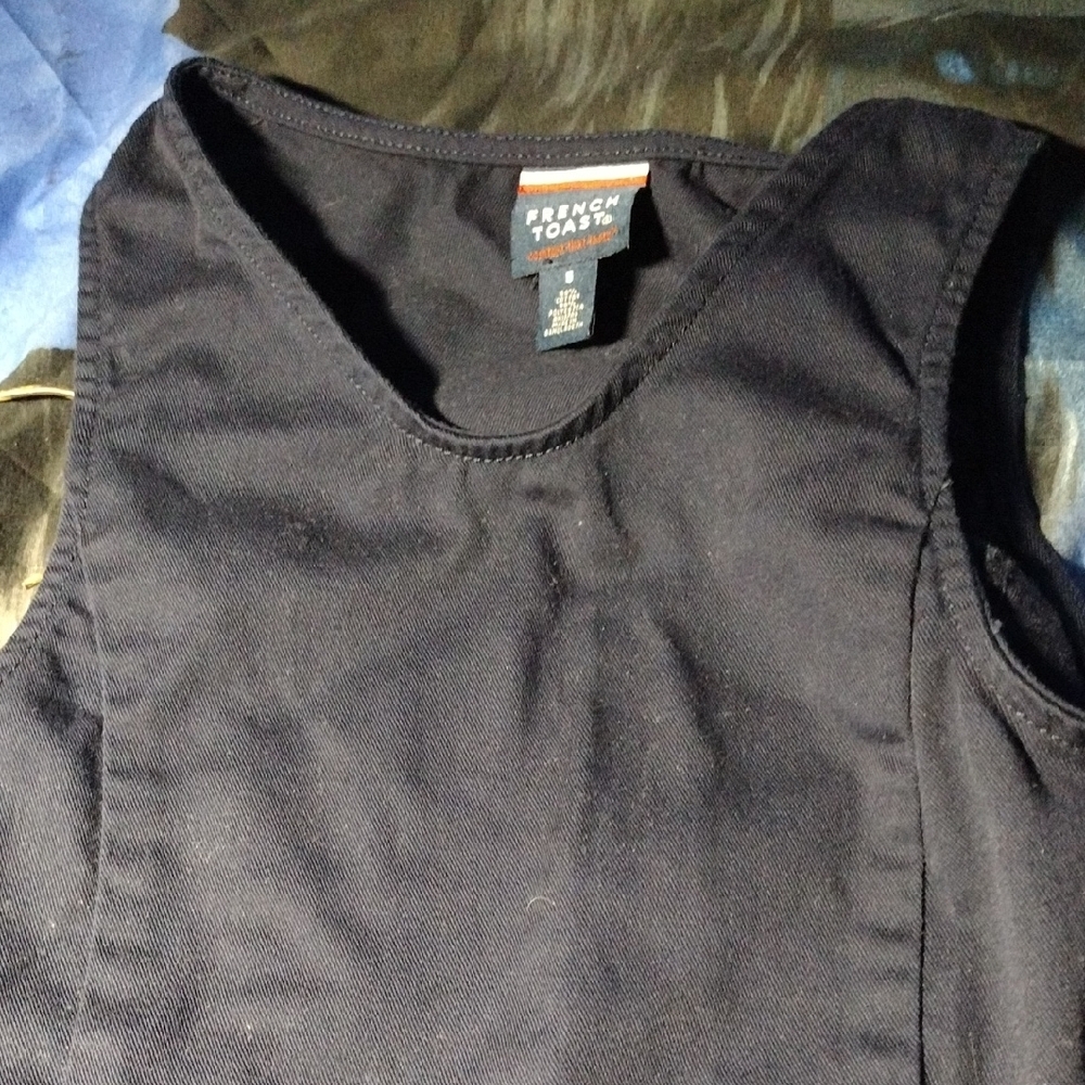 French Toast Black Sleeveless Top